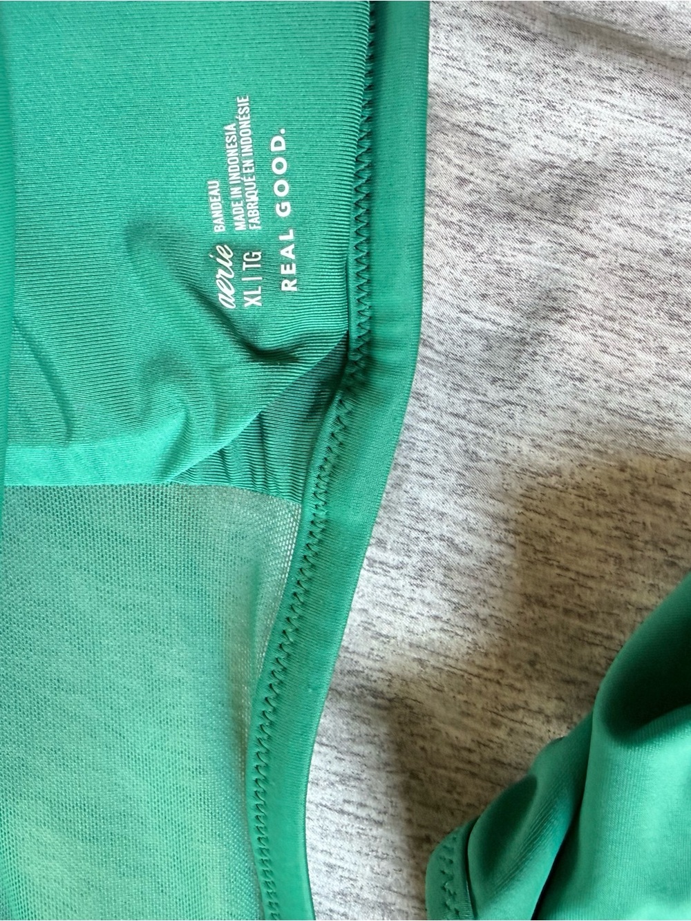 aerie Emerald green Bandeau Bikini Top and Bottom Set - Picture 3 of 4